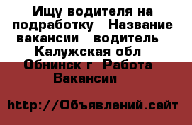 Ищу водителя на подработку › Название вакансии ­ водитель - Калужская обл., Обнинск г. Работа » Вакансии   